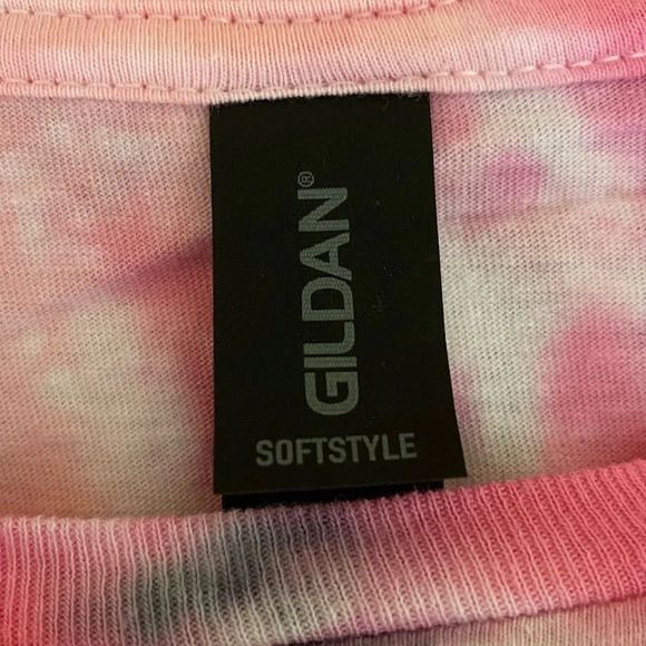 NEW Unisex GILDAN Soft Style Pink Black White Tie-Dye Handmade T-Shirt - Picture 8 of 9